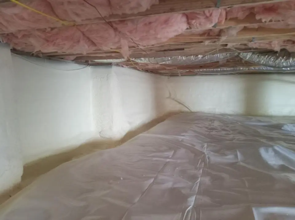 Crawl space encapsulation with closed-cell spray foam for Attic Insulation in Jasper